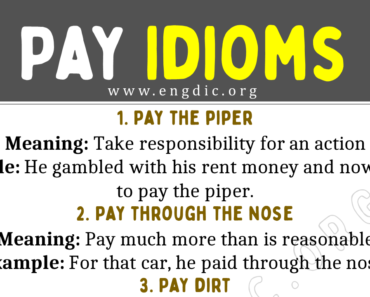 Pay Idioms (With Meaning and Examples)