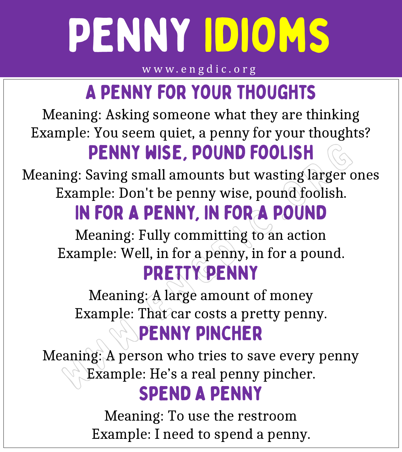 Penny Idioms