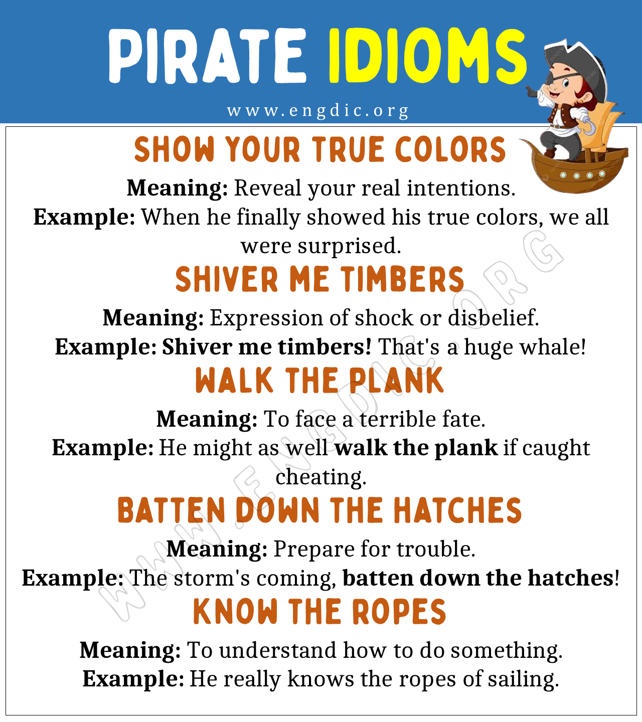 Pirate Idioms