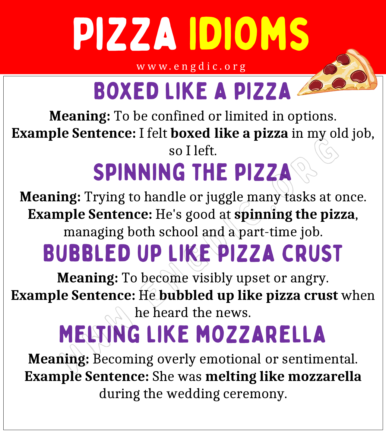 Pizza Idioms