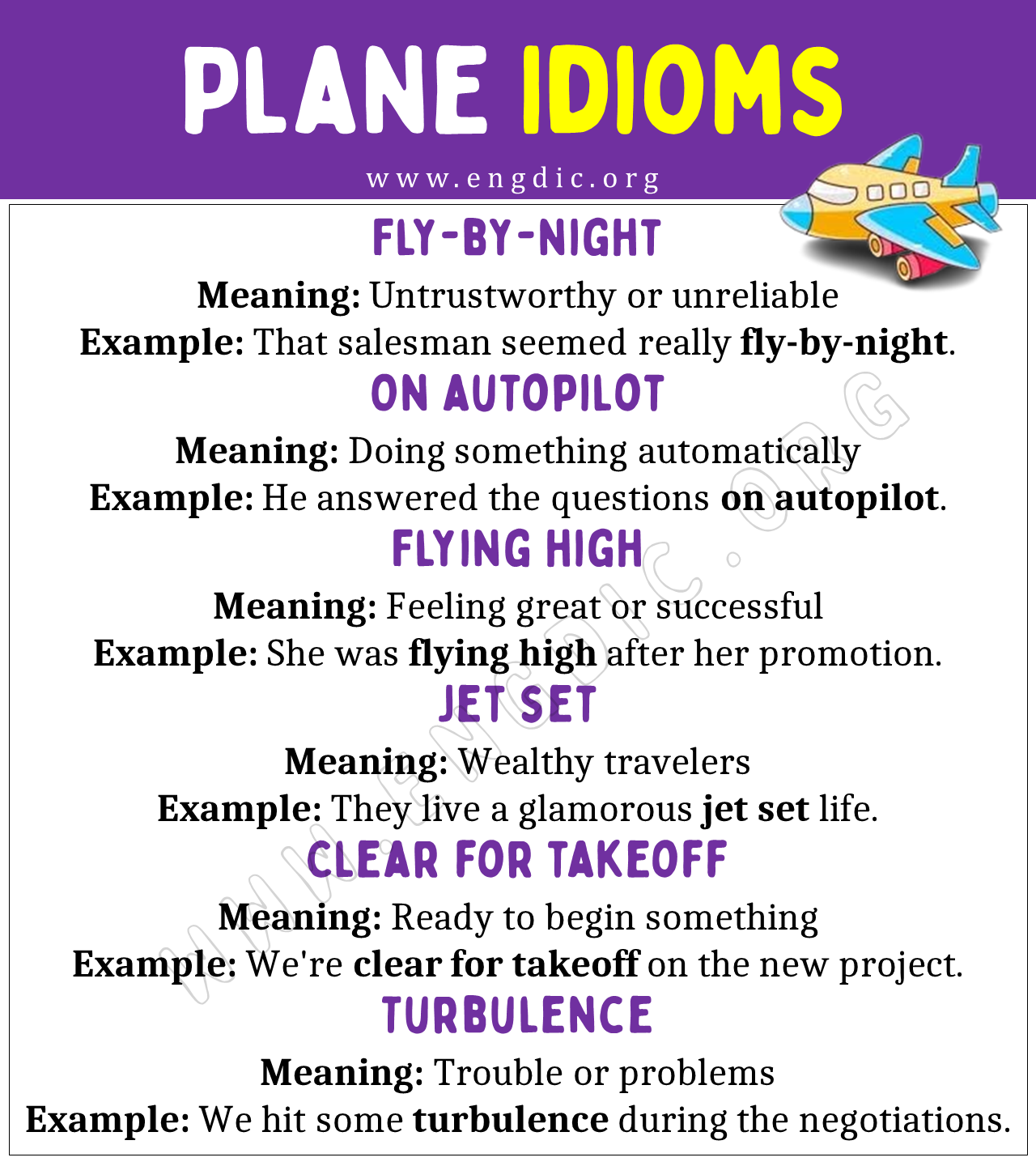 Plane Idioms