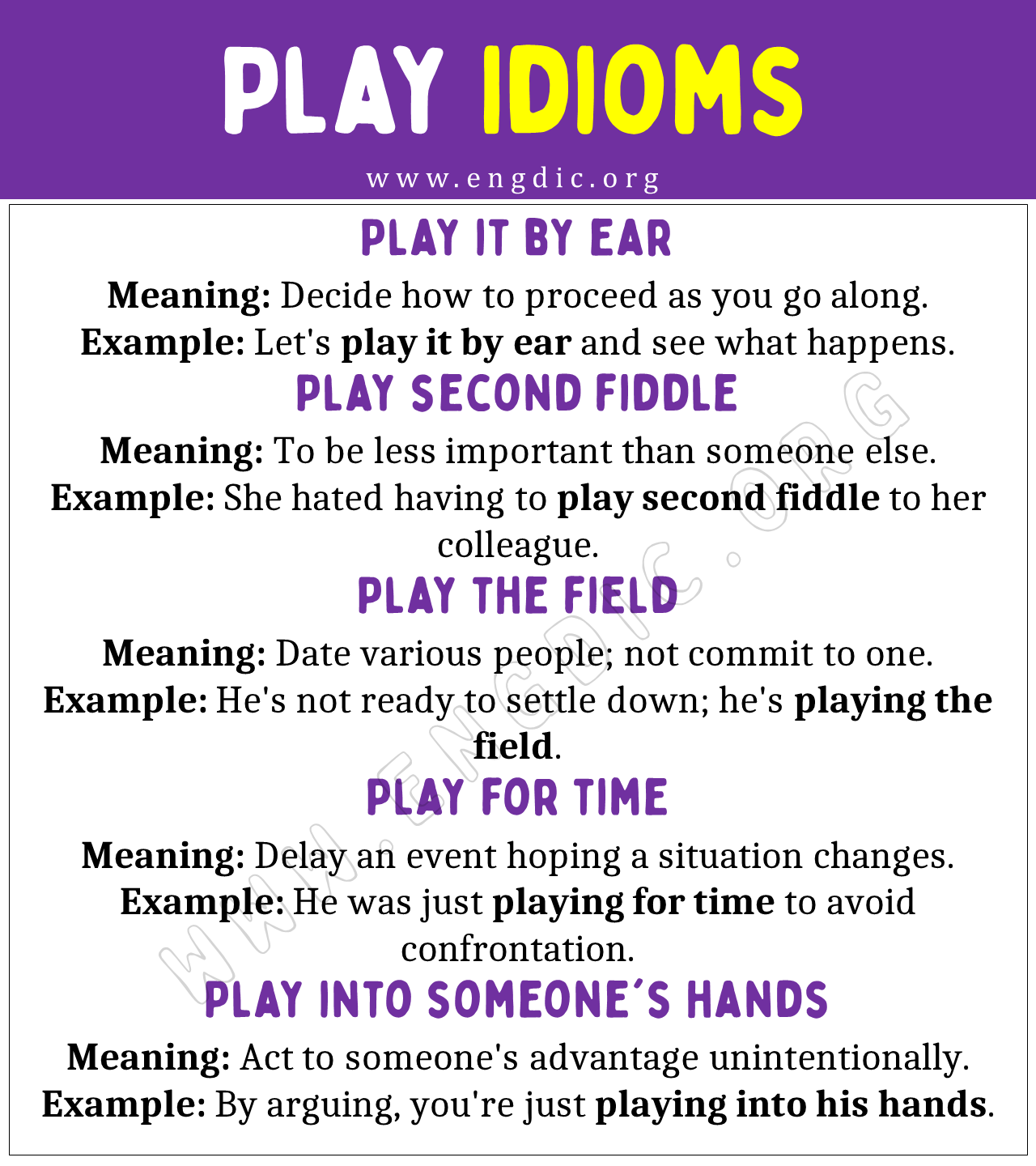 Play Idioms