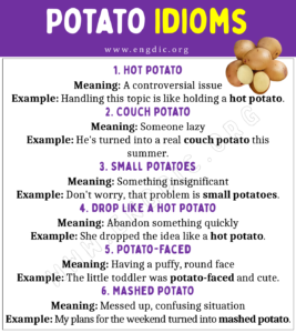Potato Idioms (With Meaning and Examples) - EngDic