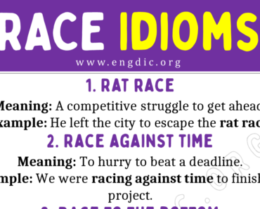 Race Idioms (With Meaning and Examples)