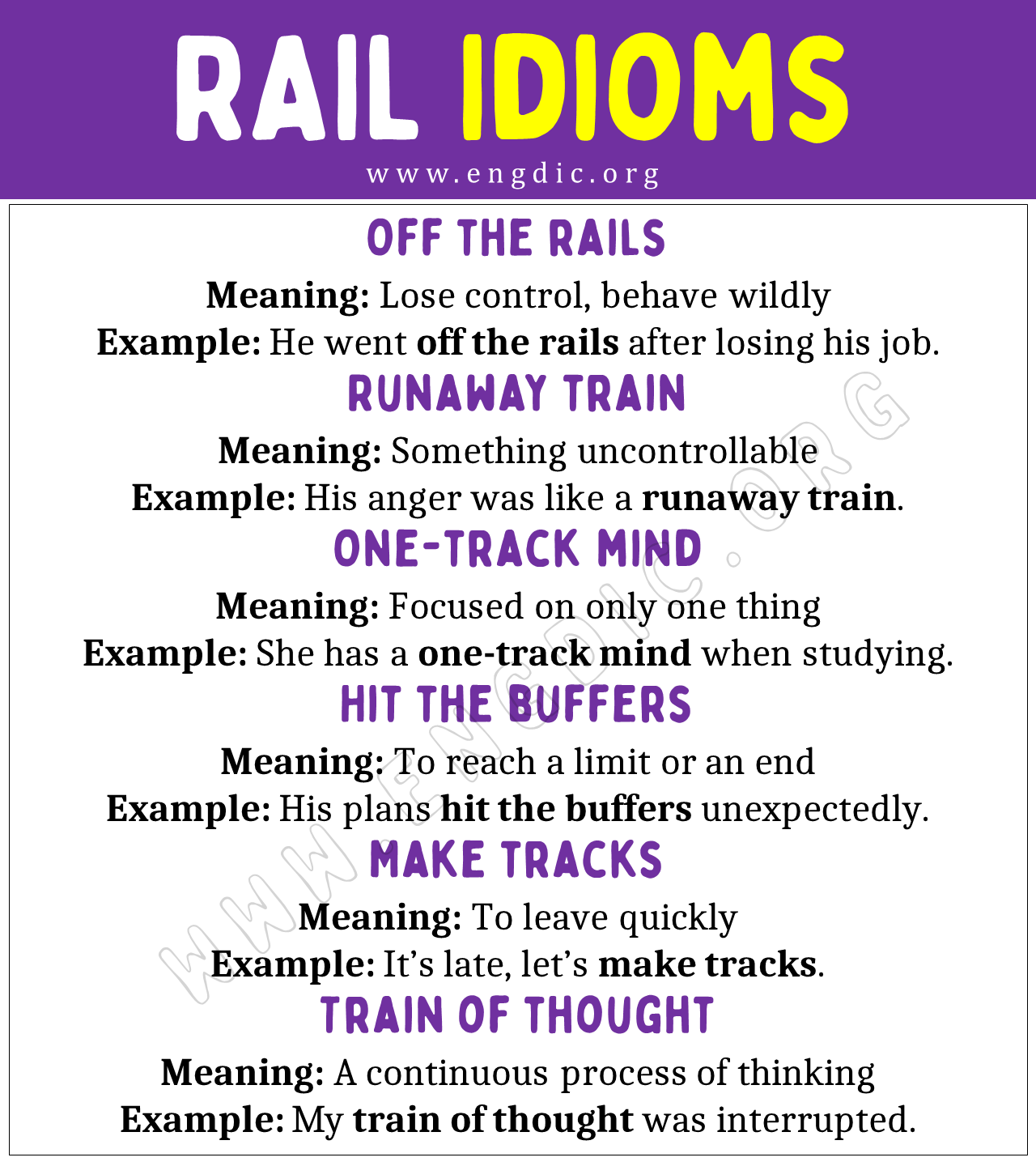 RAIL Idioms