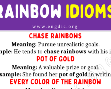 Rainbow Idioms (With Meaning and Examples)