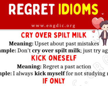 Regret Idioms (With Meaning and Examples)