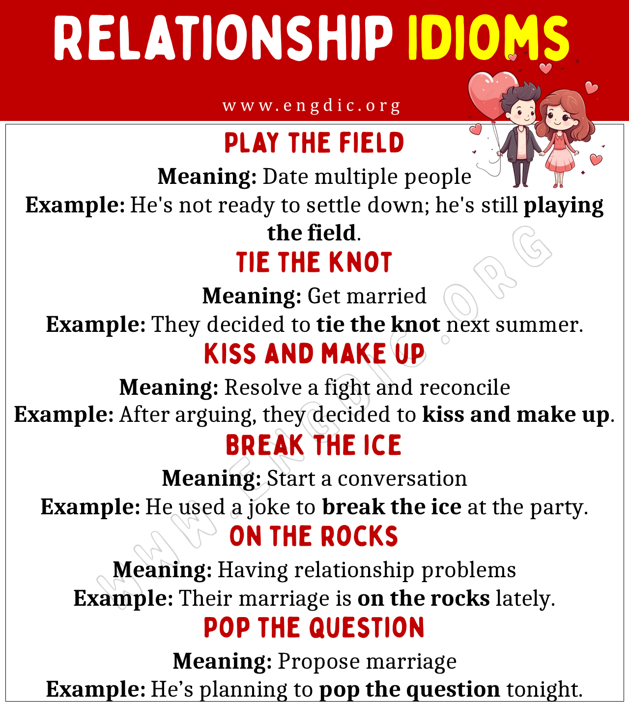 Relationship Idioms
