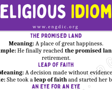 Religious Idiom (With Meaning and Examples)