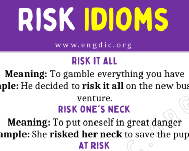 Risk Idioms (With Meaning and Examples)