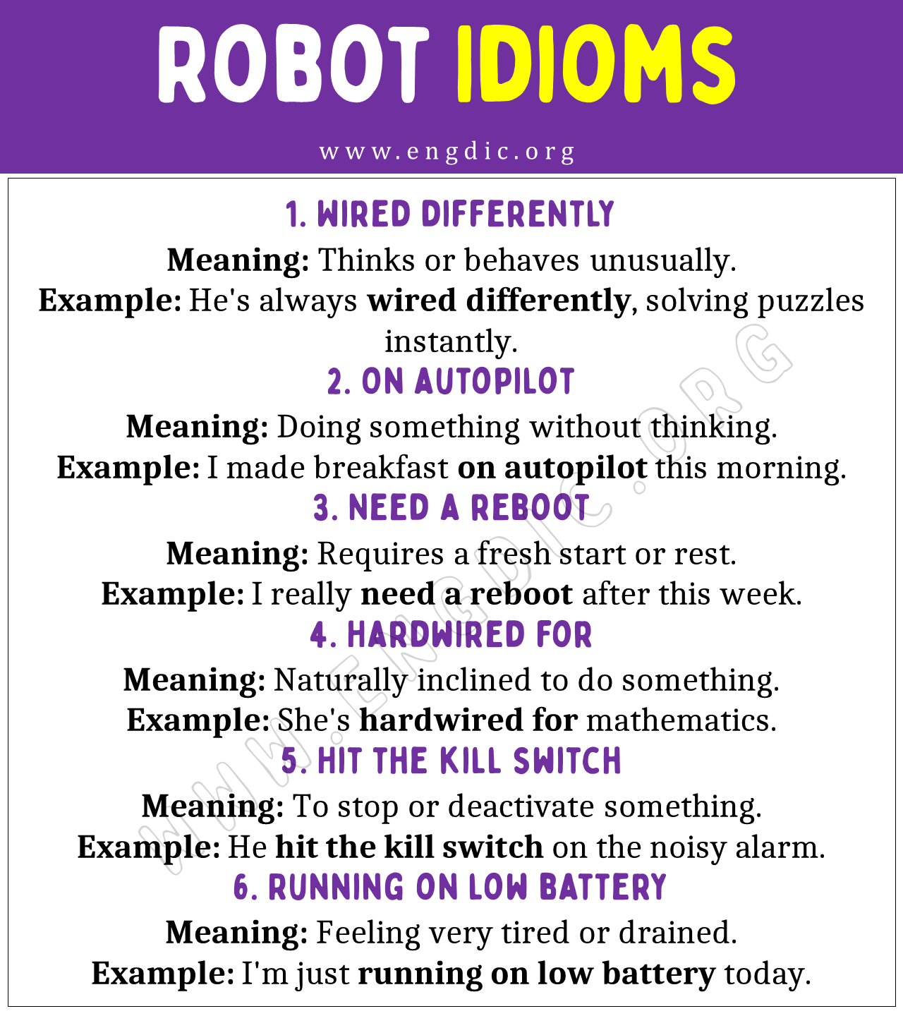 Robot Idioms