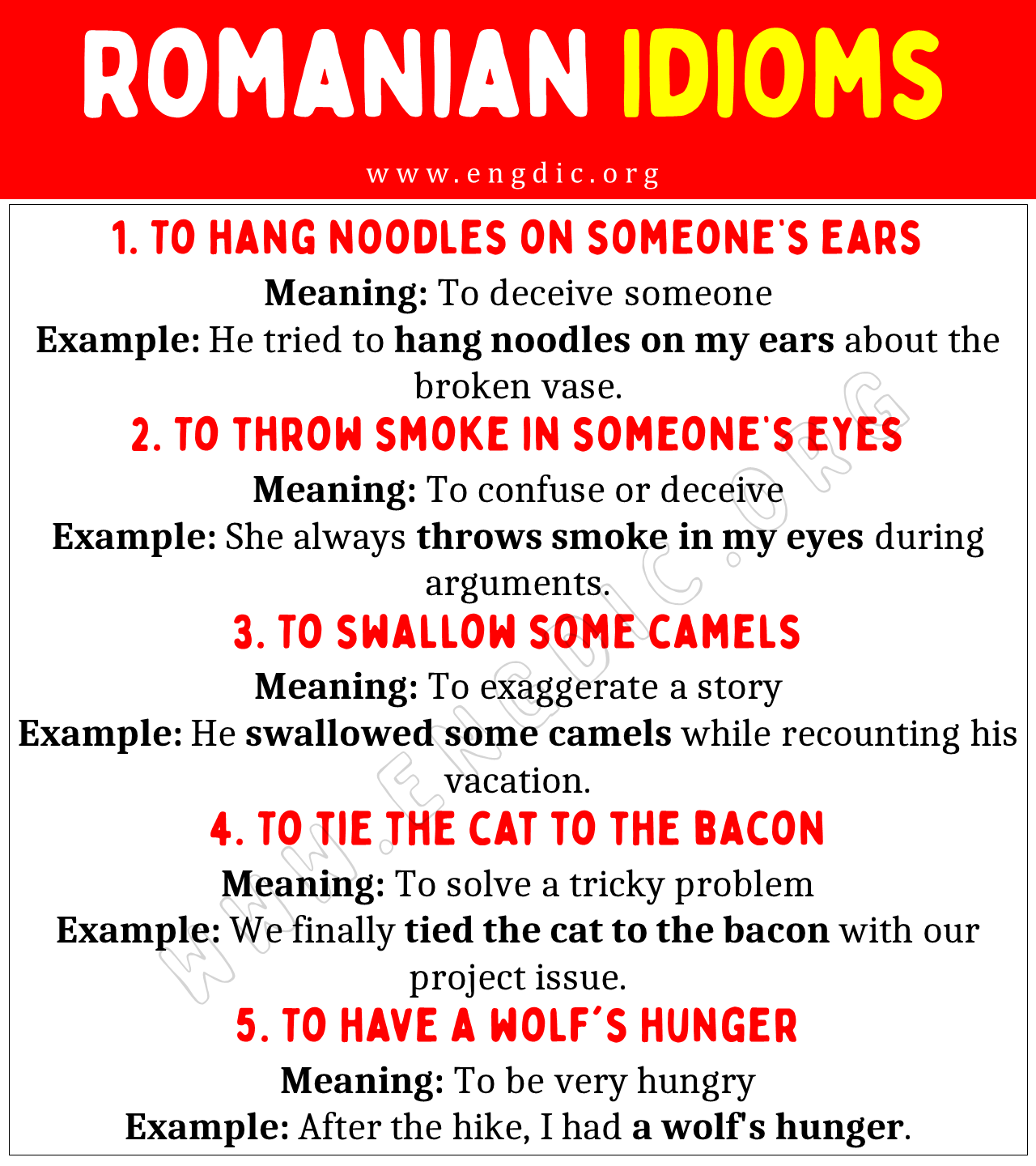 Romanian Idioms