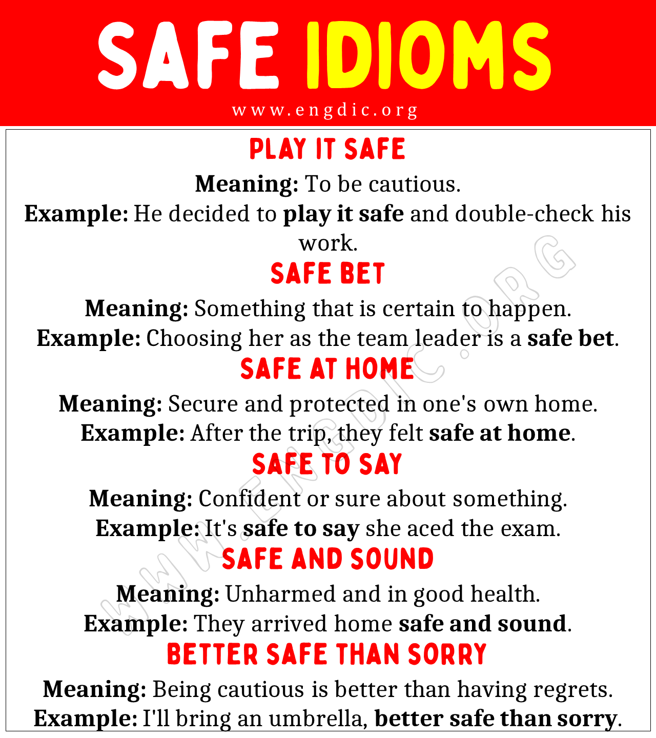 Safe Idioms