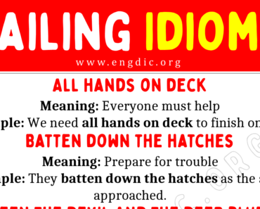 Sailing Idioms (With Meaning and Examples)