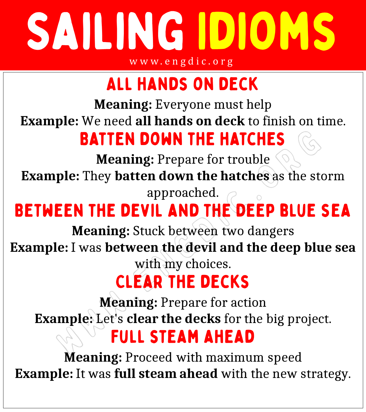 Sailing Idioms