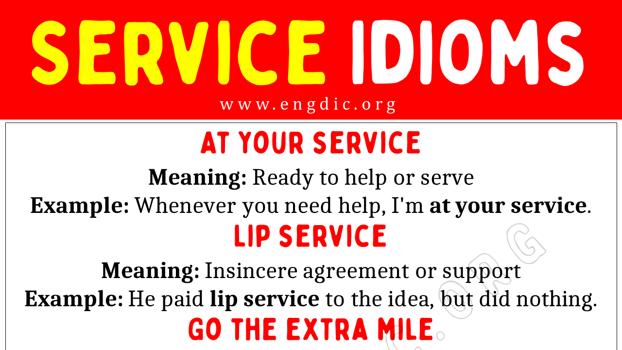 service-idioms-with-meaning-and-examples-engdic