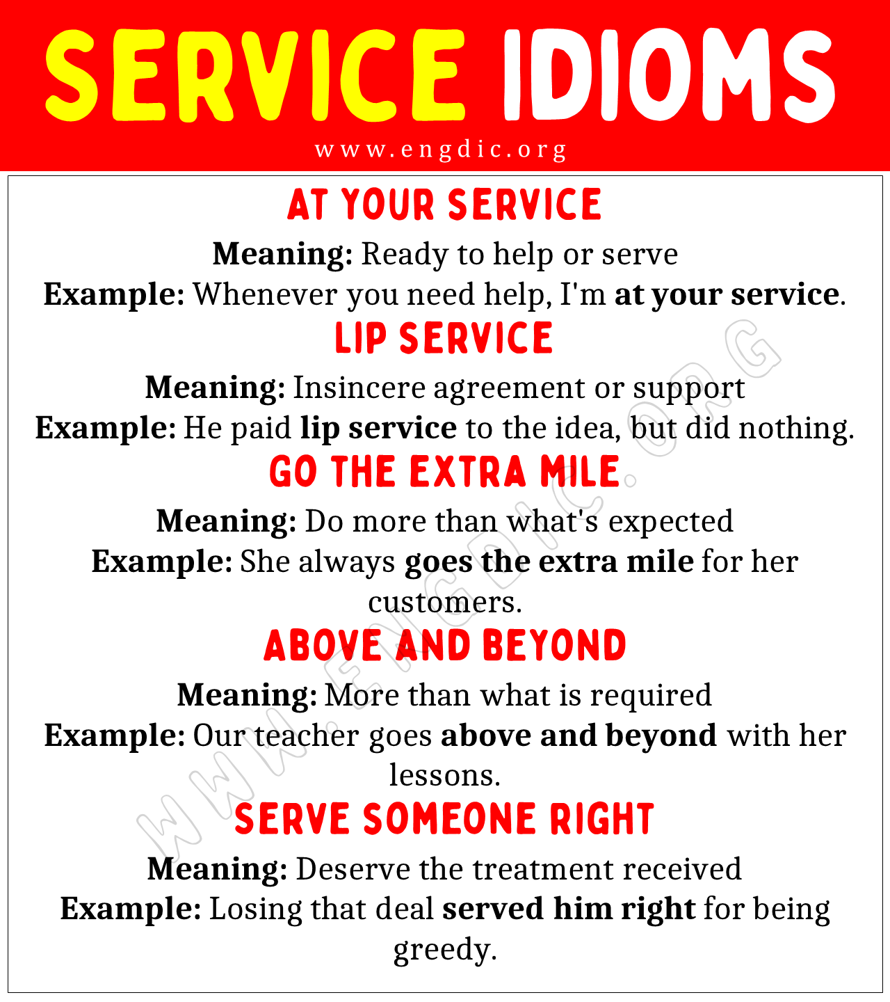 Service Idioms