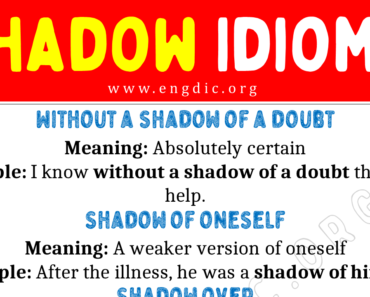 Shadow Idioms (With Meaning and Examples)