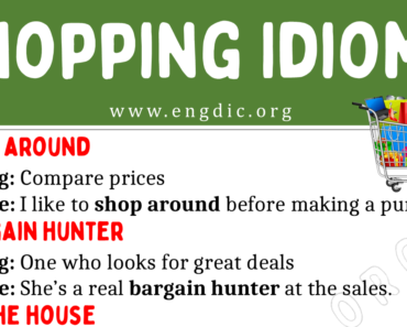 Shopping Idioms (With Meaning and Examples)