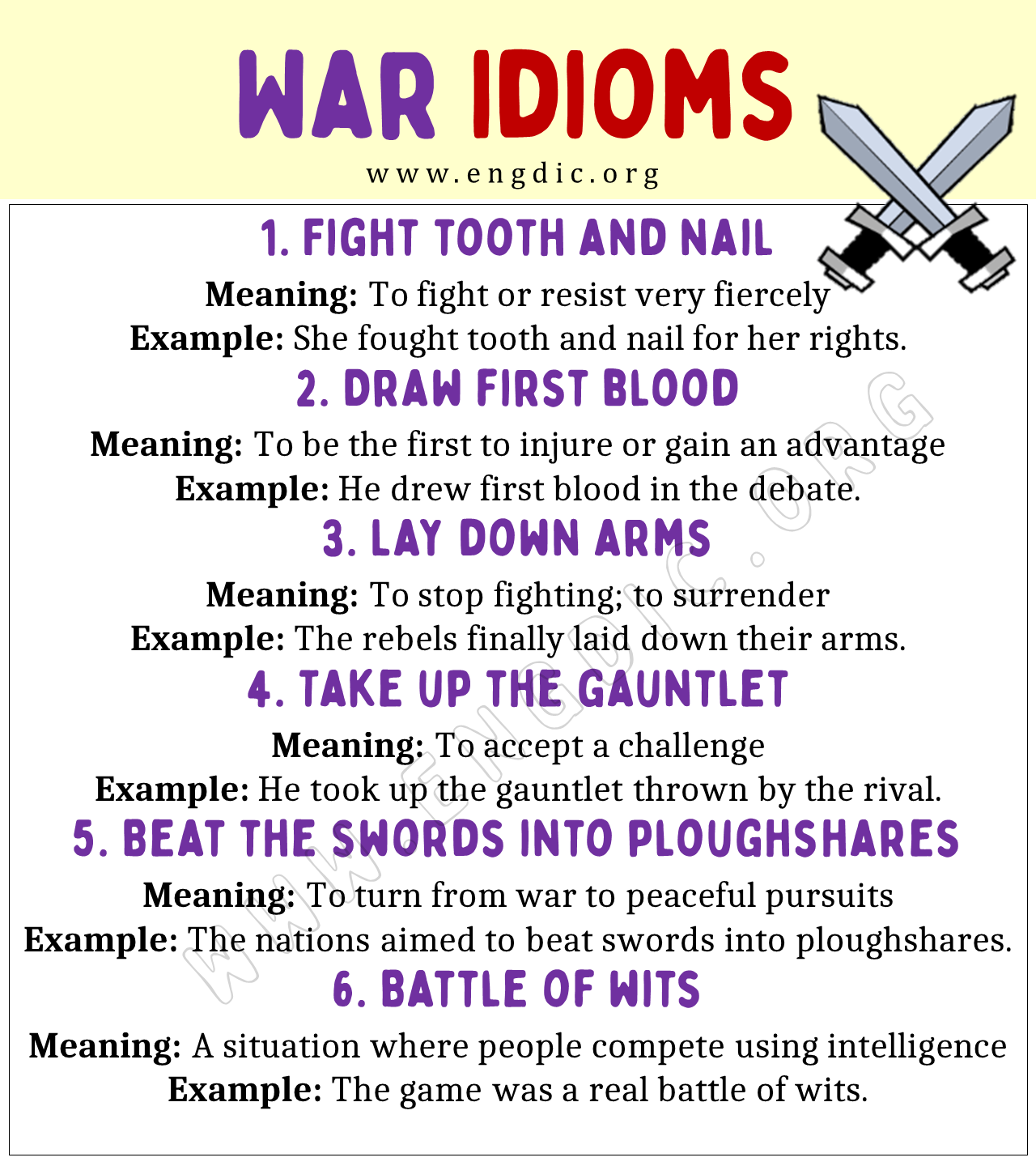 War Idioms