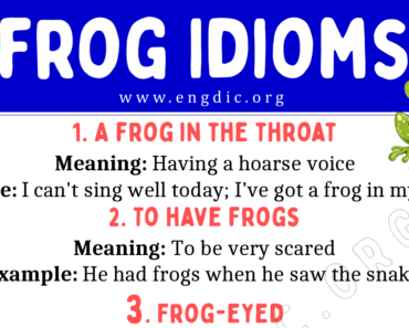 Frog Idioms (With Meaning and Examples)