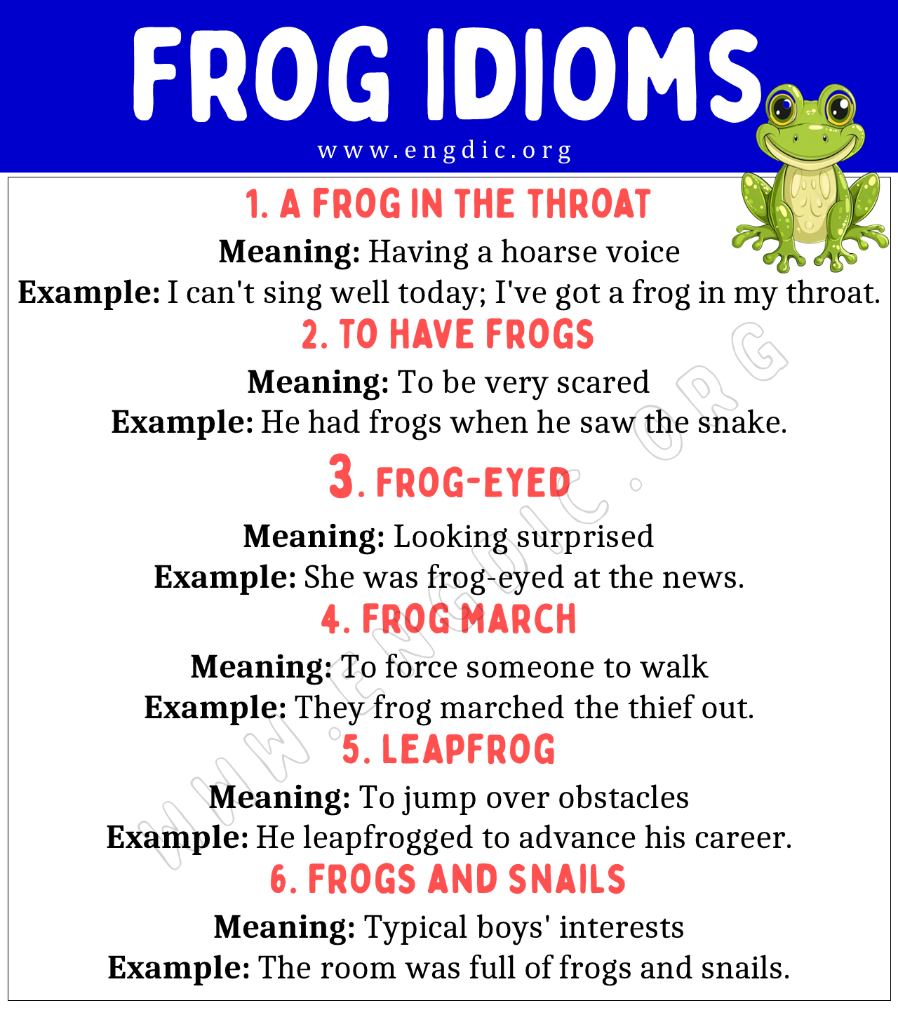 frog Idioms