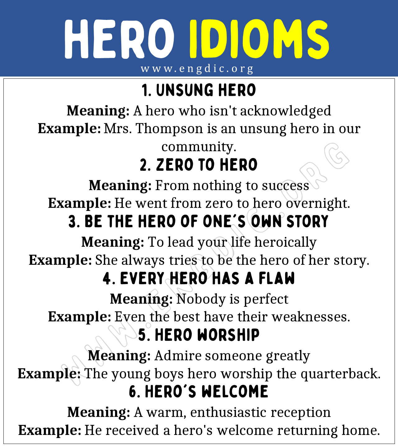 hero Idioms