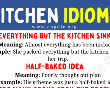 Kitchen Idioms (With Meaning and Examples)