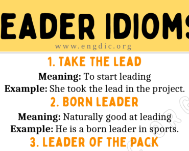 Leader Idioms (With Meaning and Examples)