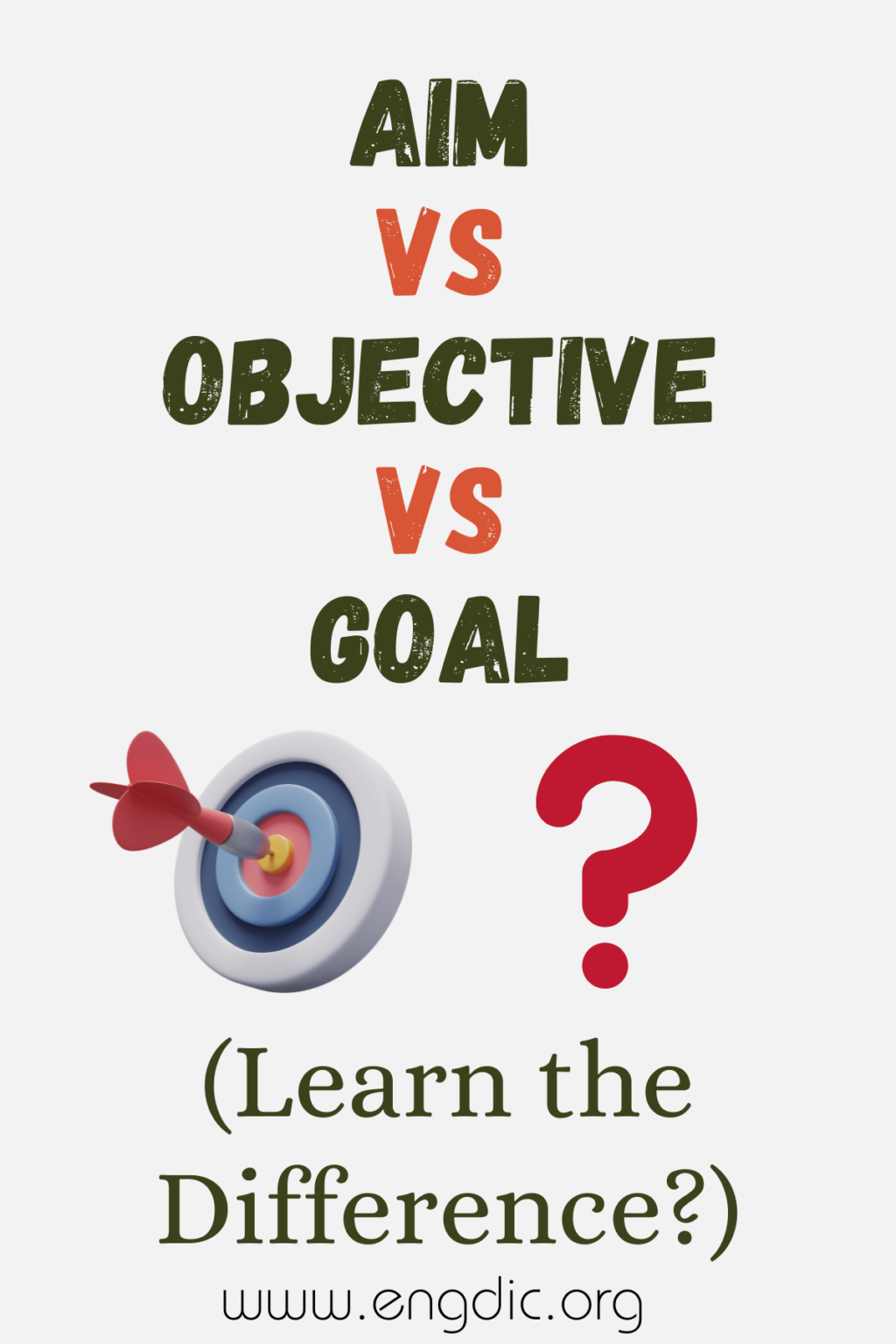 Aim vs Objective vs Goal (What's the Difference?) - EngDic