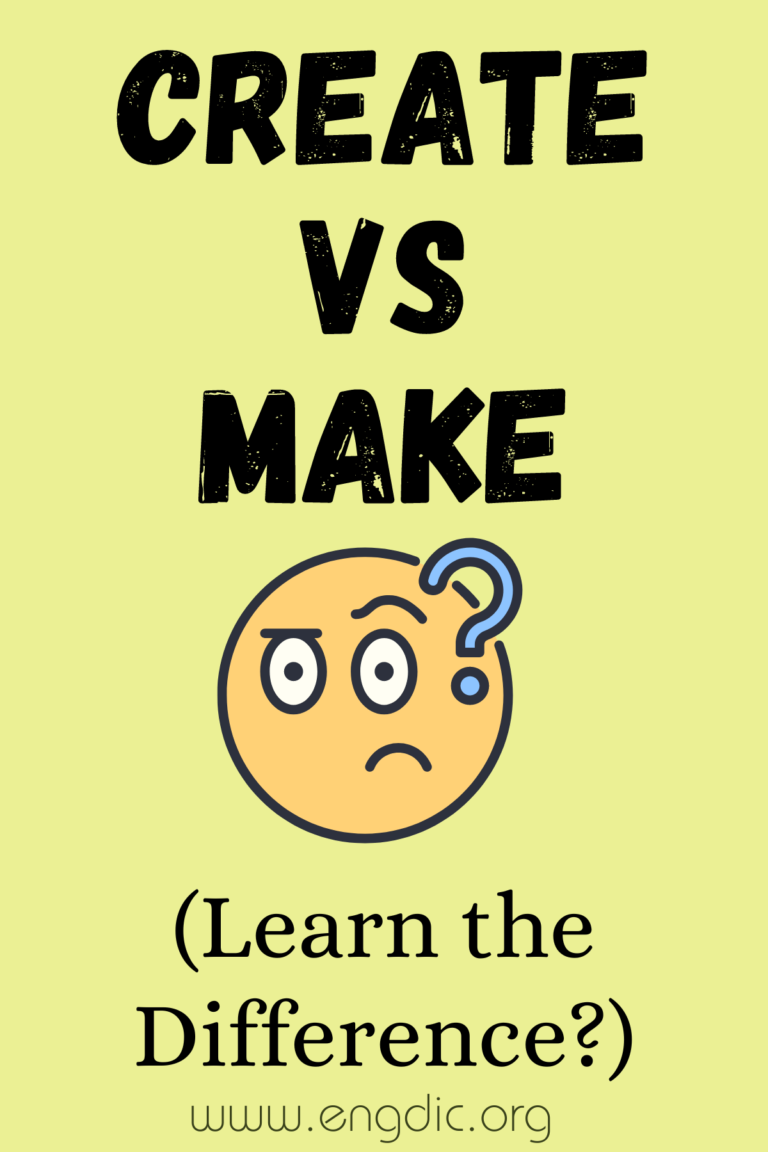 Create vs Make (What's the Difference?) - EngDic