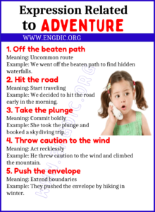 Expressions Related to Adventure