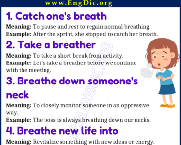 20 Expressions Related to Breathing Air
