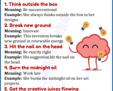 Learn 20 Expressions Related to Creativity