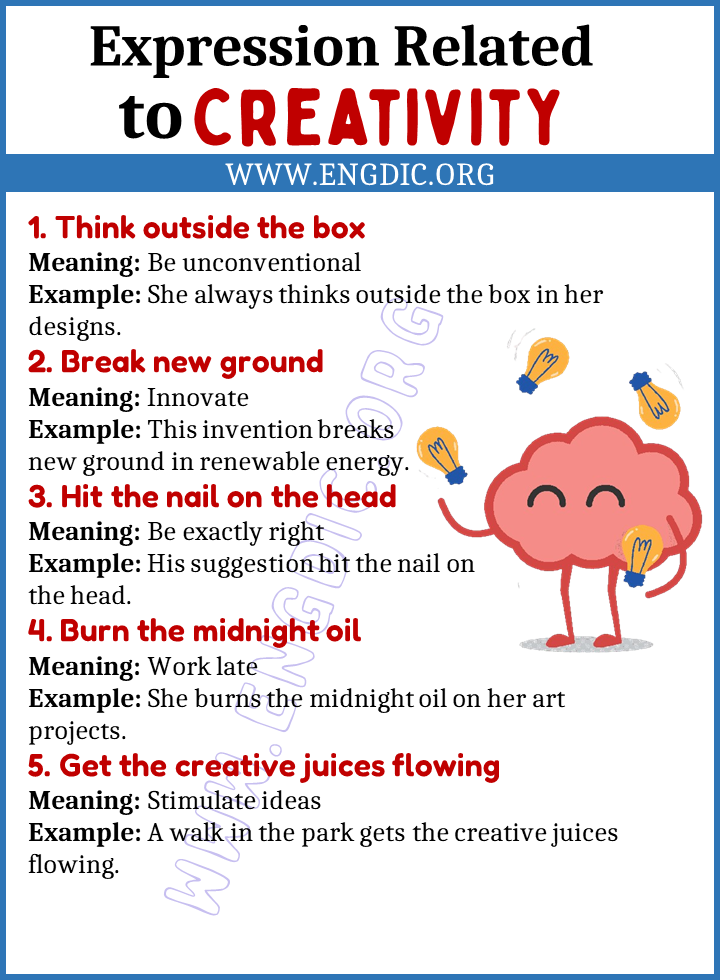 Expressions Related to Creativity