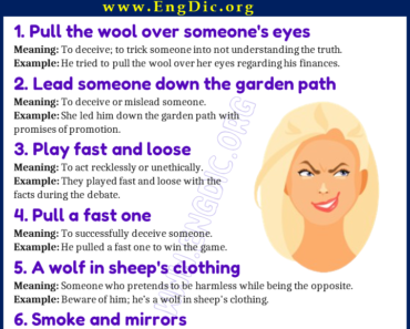 Learn 20 Expressions Related to Deceit