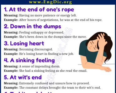 Learn 20 Expressions Related to Despair