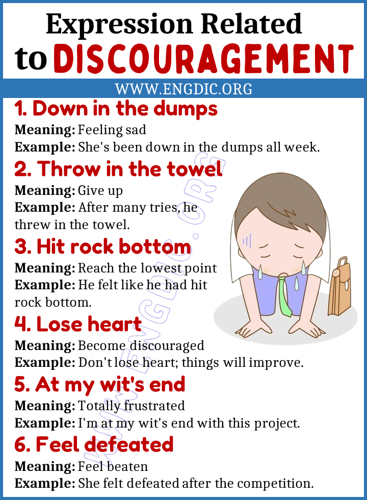 Expressions Related to Discouragement