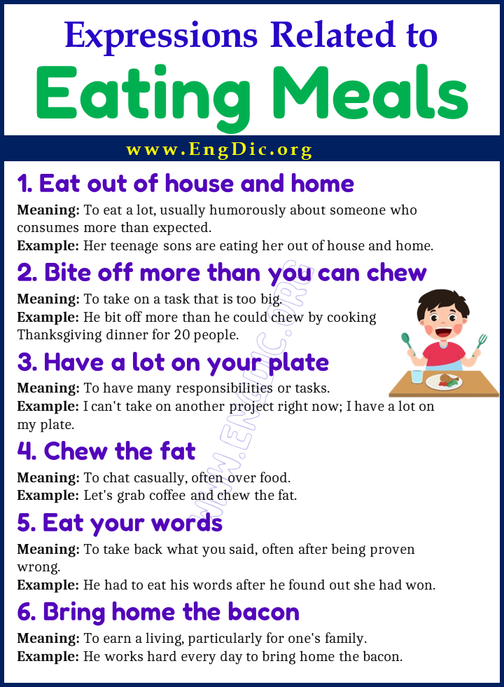 Expressions Related to Eating Meals