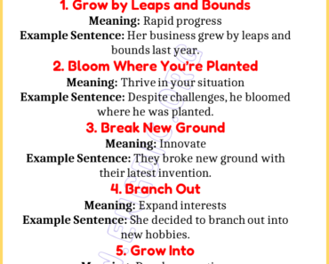 Learn 20 Expressions Related to Growth