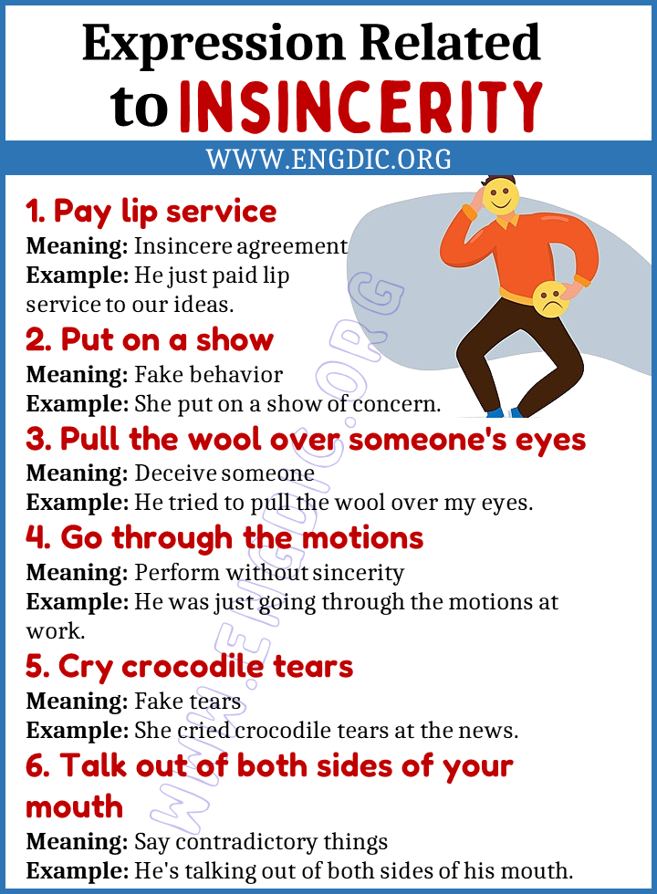 Expressions Related to Insincerity