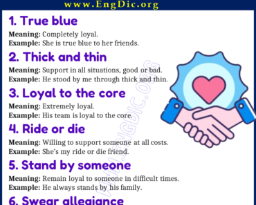 Learn 20 Expressions Related to Loyalty