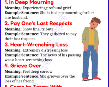 Learn 20 Expressions Related to Mourning
