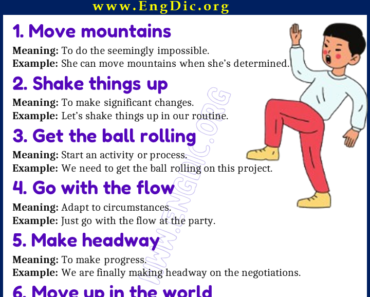 Learn 20 Expressions Related to Movement