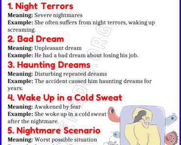 Learn 20 Expressions Related to Nightmares