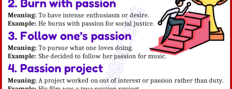Learn 20 Expressions Related to Passion