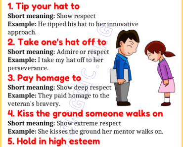 Learn 20 Expressions Related to Respect