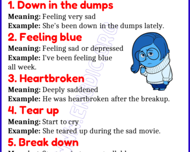 Learn 20 Expressions Related to Sadness