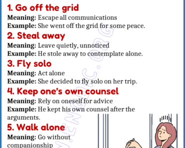 Learn 20 Expressions Related to Solitude