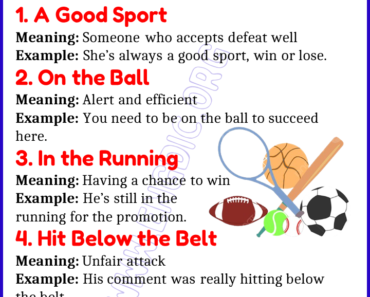 Learn 20 Expressions Related to Sports